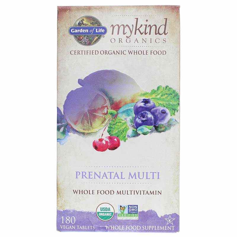 Prenatal Multi Whole Food Multivitamin, by Garden of Life mykind Organics