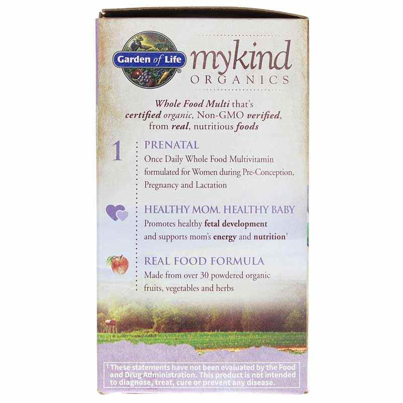 Prenatal Once Daily Whole Food Multivitamin, 30 Veg Tablets, by Garden of Life mykind Organics, image #4