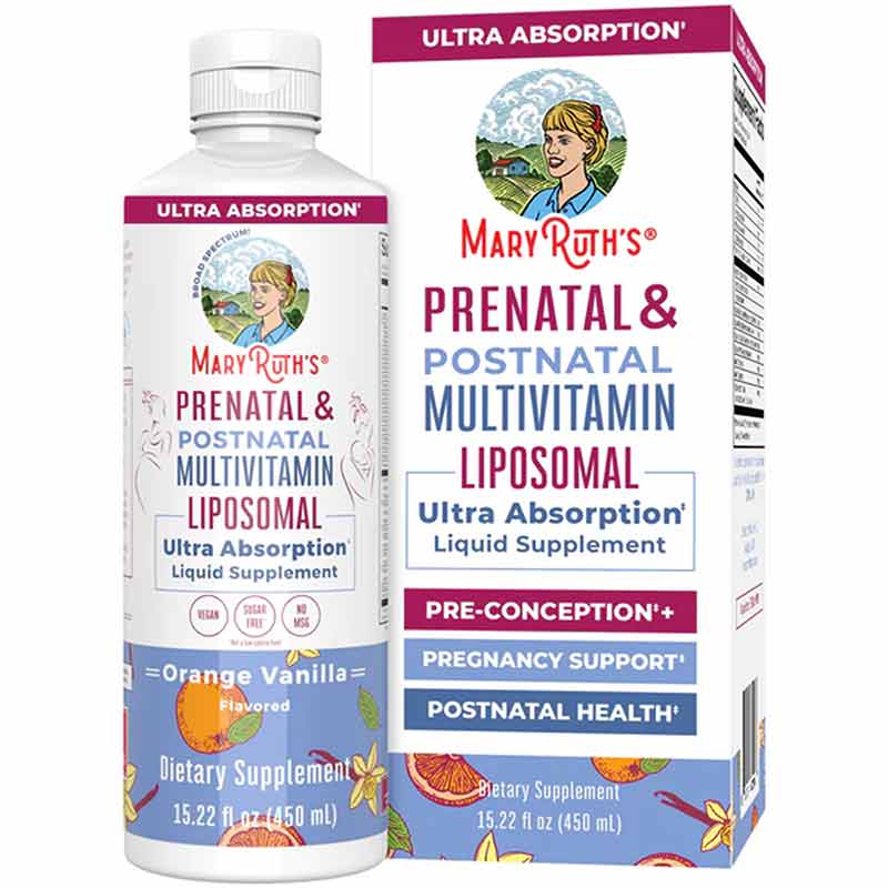 Prenatal & Postnatal Multivitamin Liposomal, by MaryRuth's Organics