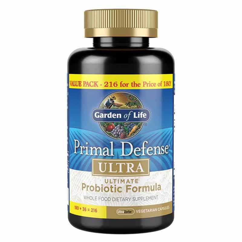 Primal Defense Ultra Ultimate Probiotic Formula, 216 Veg Capsules, by Garden of Life