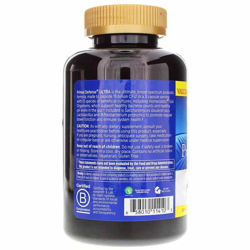 Primal Defense Ultra Ultimate Probiotic Formula, 216 Veg Capsules, by Garden of Life, image #3