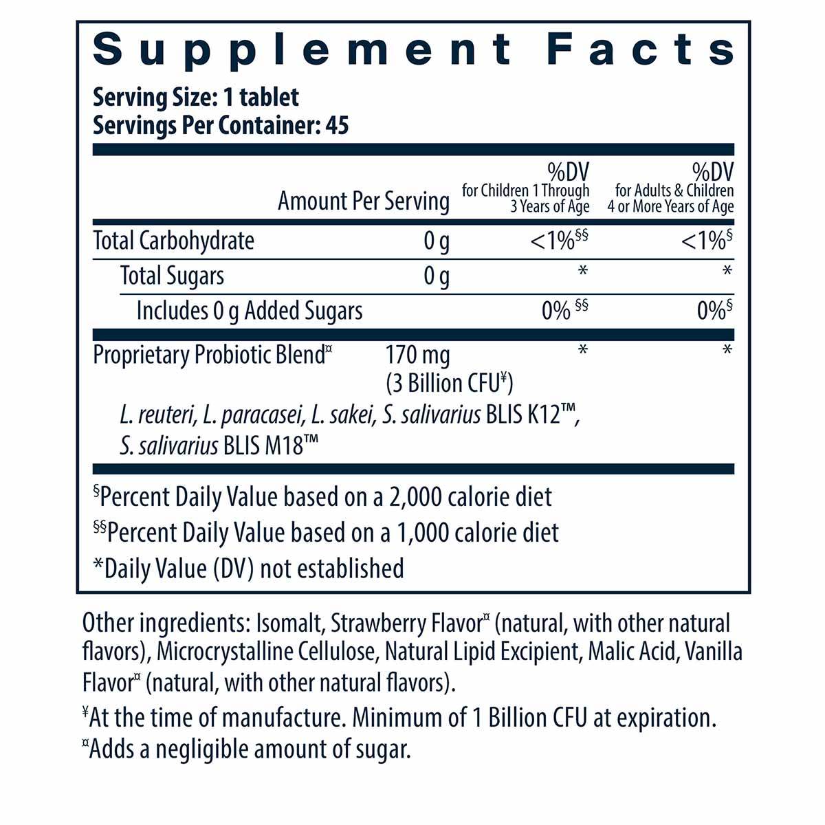 PRO-Kids ENT Strawberry Vanilla, 45 Chewable Tablets, by Hyperbiotics