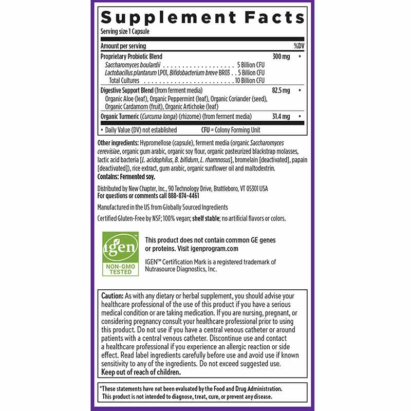 Probiotic All-Flora Live Probiotics, 30 Veg Capsules, by New Chapter, image #2