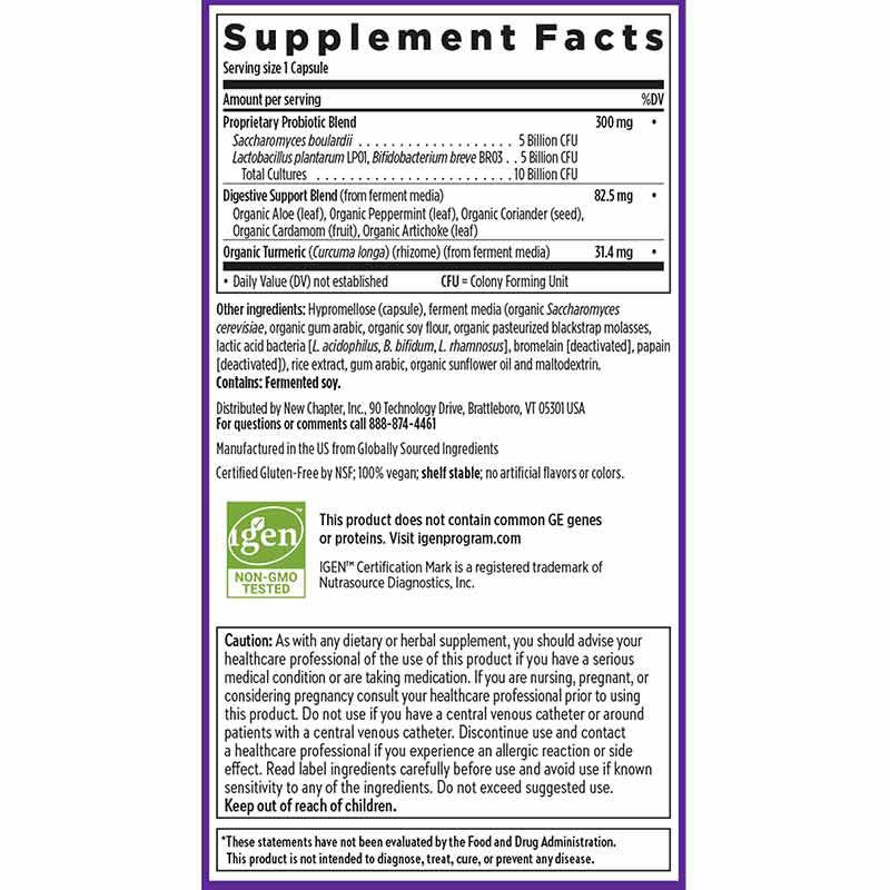 Probiotic All-Flora Live Probiotics, 60 Veg Capsules, by New Chapter, image #2