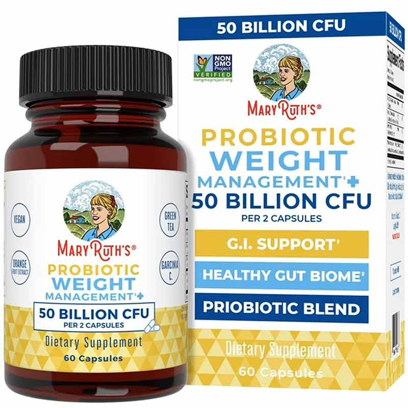 Probiotic Weight Management+, 60 Capsules, by MaryRuth's Organics