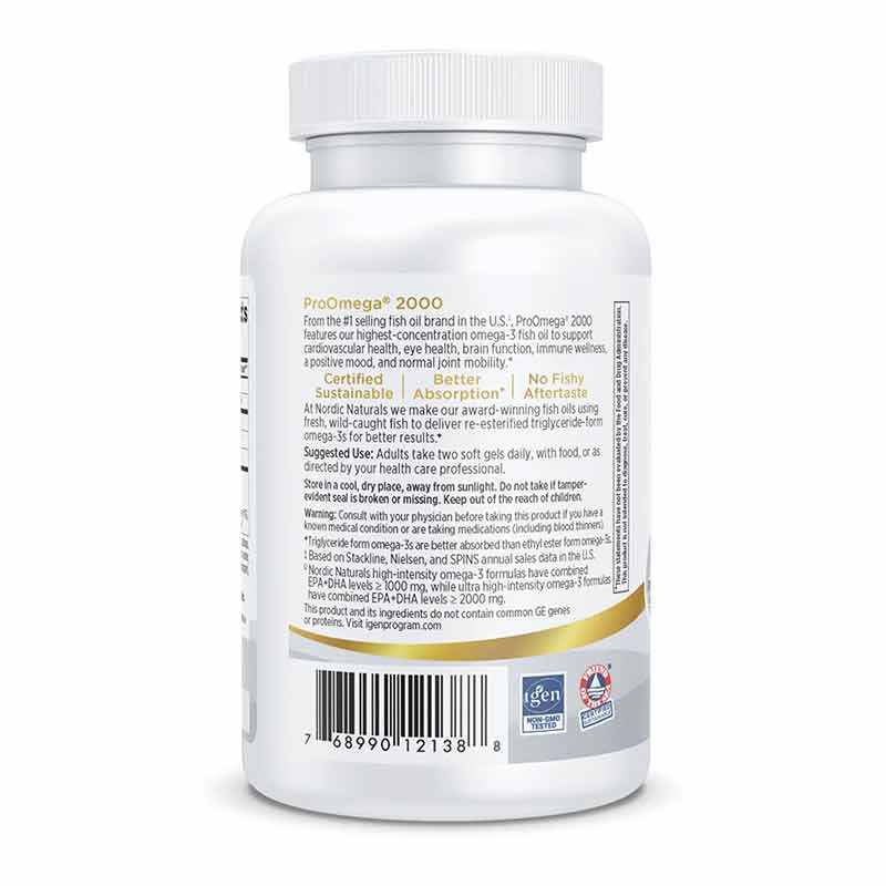 ProOmega 2000, 60 Softgels, by Nordic Naturals, image #3
