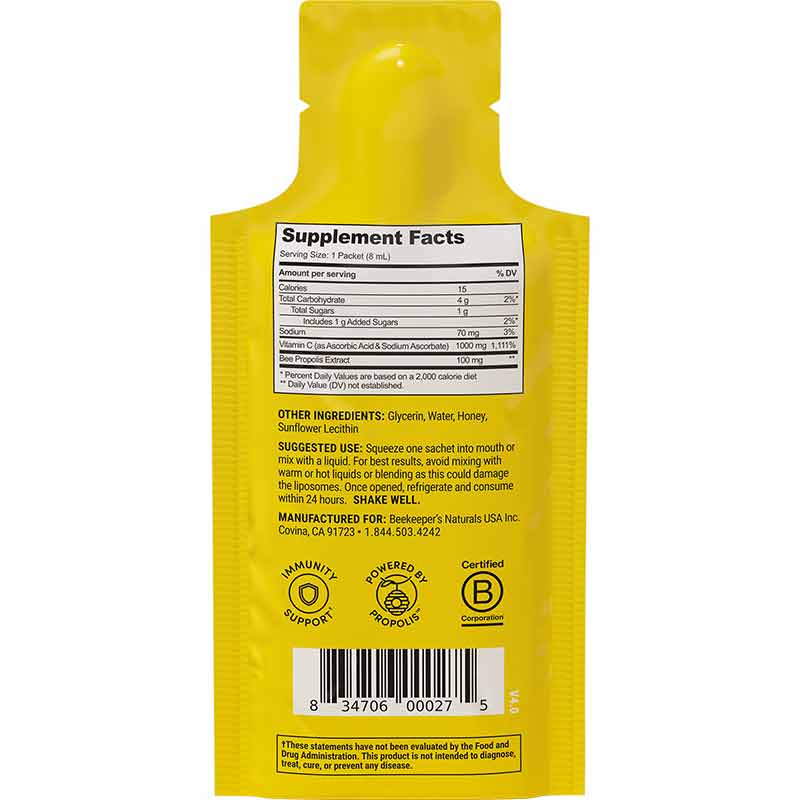 Propolis + Vitamin C Liposomal, by Beekeeper's Naturals, image #6