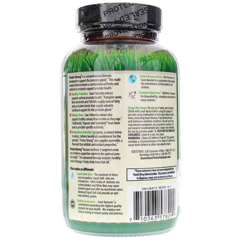 Prosta-Strong, 180 Liquid Softgels, by Irwin Naturals, image #3