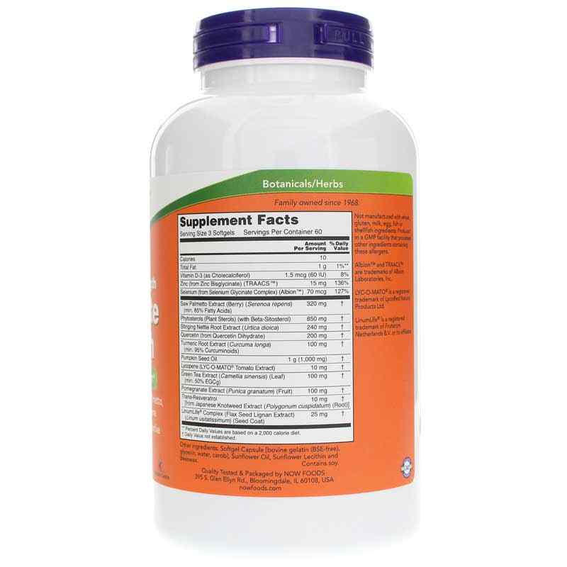 Prostate Health Clinical Strength, 180 Softgels, by NOW Foods, image #2