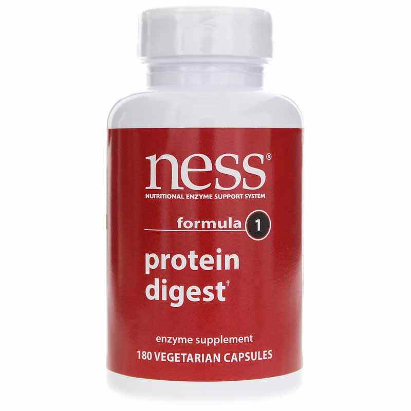 Protein Digest Formula 1, 180 Veg Capsules, by Ness Enzymes
