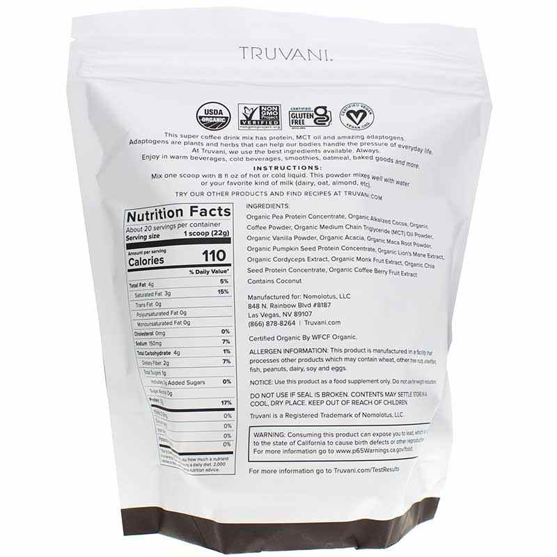 Protein + Energy, Chocolate Mocha, by Truvani, image #2