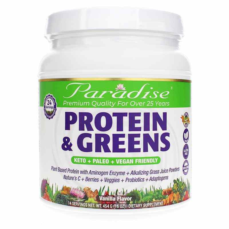 Protein & Greens, Vanilla, by Paradise Herbs