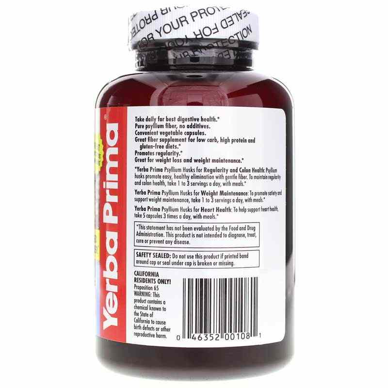 Psyllium Husks Veg Caps, by Yerba Prima, image #3