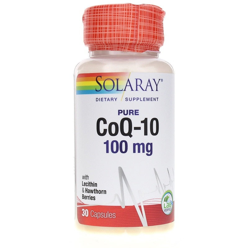 Pure CoQ-10 100 Mg with Lecithin & Hawthorn Berries, by Solaray