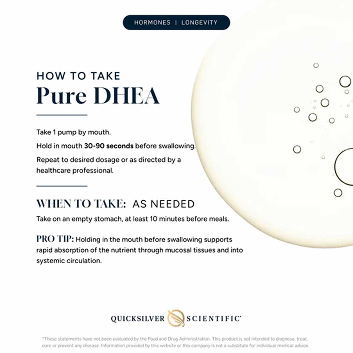 Pure DHEA Nanoemulsion, 1.7 Oz, by Quicksilver Scientific