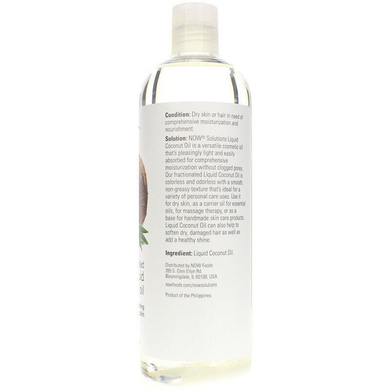 Pure Fractionated Liquid Coconut Oil, by NOW Foods, image #2