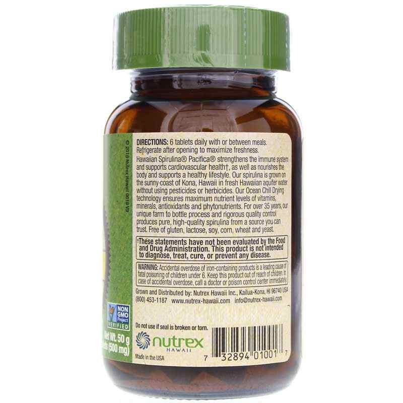 Pure Hawaiian Spirulina, 100 Tablets, by Nutrex Hawaii, image #3