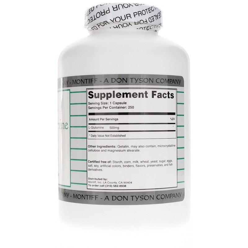 Pure L-Glutamine 500 Mg, 250 Capsules, by Montiff, image #2