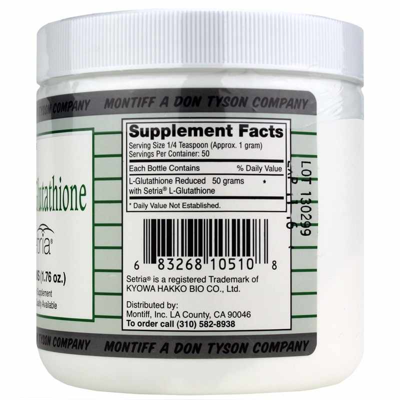 Pure L-Glutathione Powder, 1.76 Oz, by Montiff Pure L-Glutathione Powder, 1.76 Oz, by Montiff