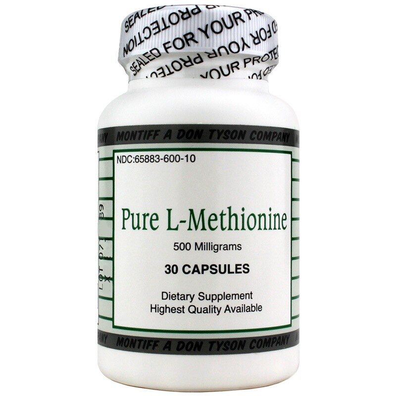 Pure L-Methionine 500 Mg, by Montiff
