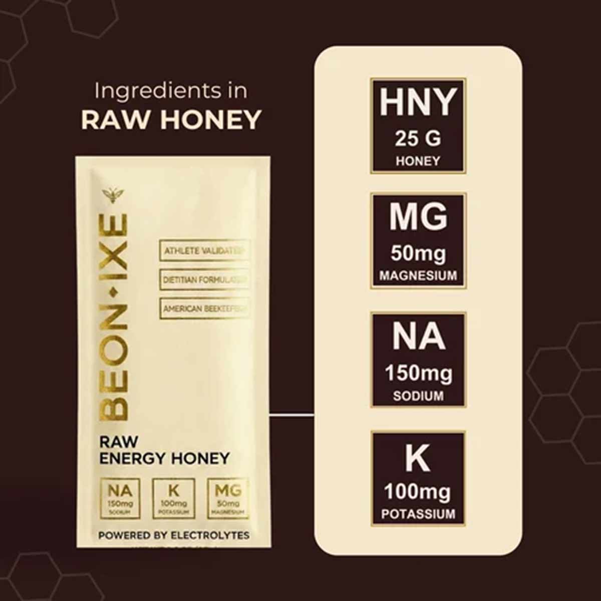 Pure Raw Honey + Electrolytes, by BEONIXE