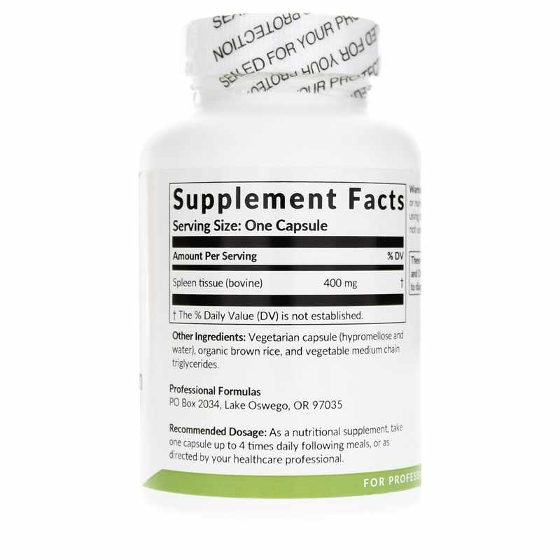 Pure Spleen Glandular Capsules, by Professional Formulas, image #2