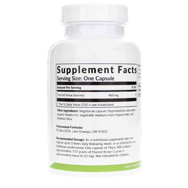 Pure Thyro 500, by Professional Formulas, image #2