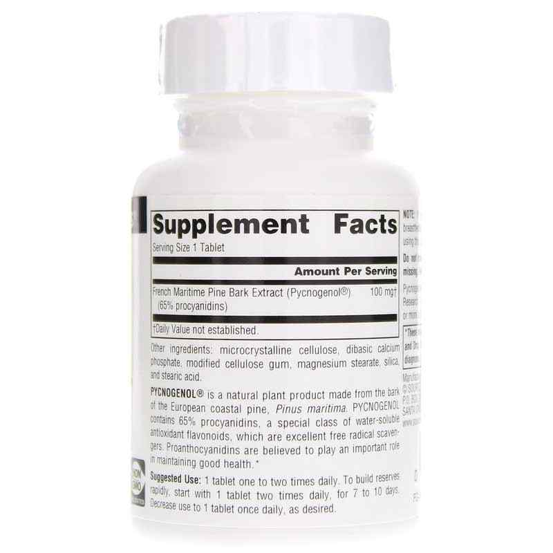 Pycnogenol 100 Mg, 30 Tablets, by Source Naturals, image #2