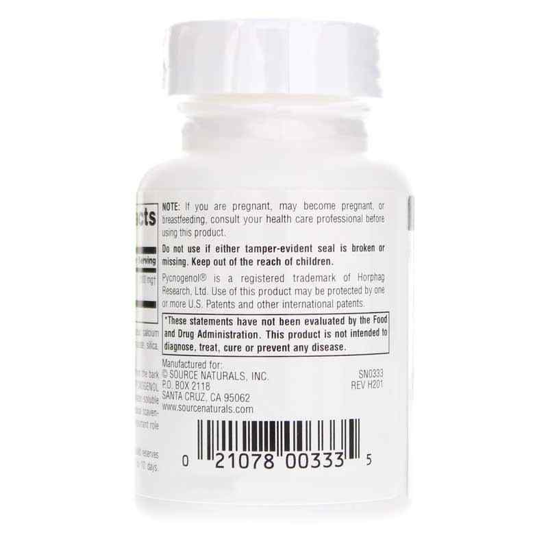 Pycnogenol 100 Mg, 60 Tablets, by Source Naturals, image #3