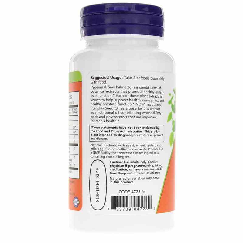 Pygeum & Saw Palmetto, by NOW Foods, image #3