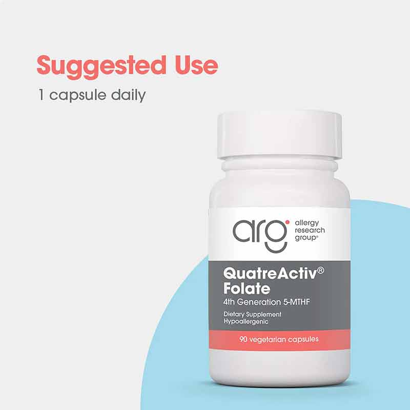 QuatreActiv Folate 4th Generation 5-MTHF, by Allergy Research Group, image #3