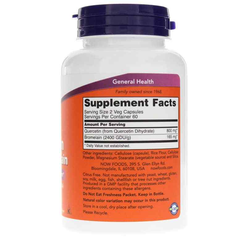Quercetin with Bromelain, 120 Veg Capsules, by NOW Foods, image #2