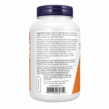 White plastic supplement bottle with dark blue cap, orange and white label showing usage instructions and product information
