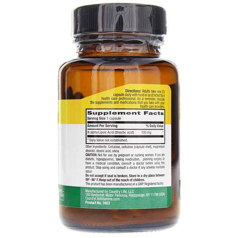 R-Lipoic Acid 100 Mg, by Country Life, image #2