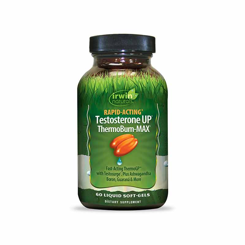 Rapid-Acting Testosterone UP ThermoBurn-MAX, 60 Liquid Softgels, by Irwin Naturals