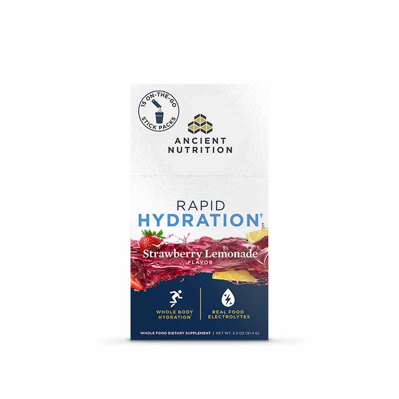 Rapid Hydration, Strawberry Lemonade, 15 Sticks, by Ancient Nutrition