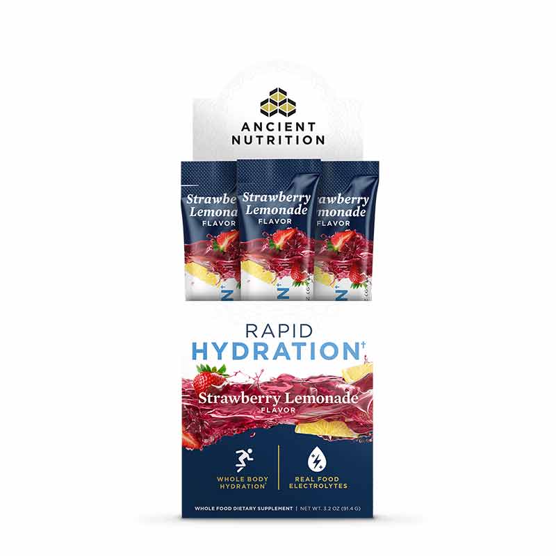 Rapid Hydration, Strawberry Lemonade, 15 Sticks, by Ancient Nutrition, image #4