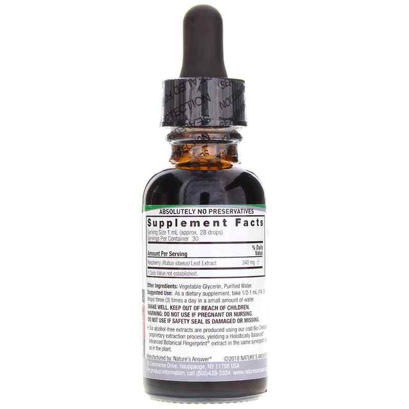 Raspberry Leaf Extract Alcohol-Free, by Natures Answer, image #2