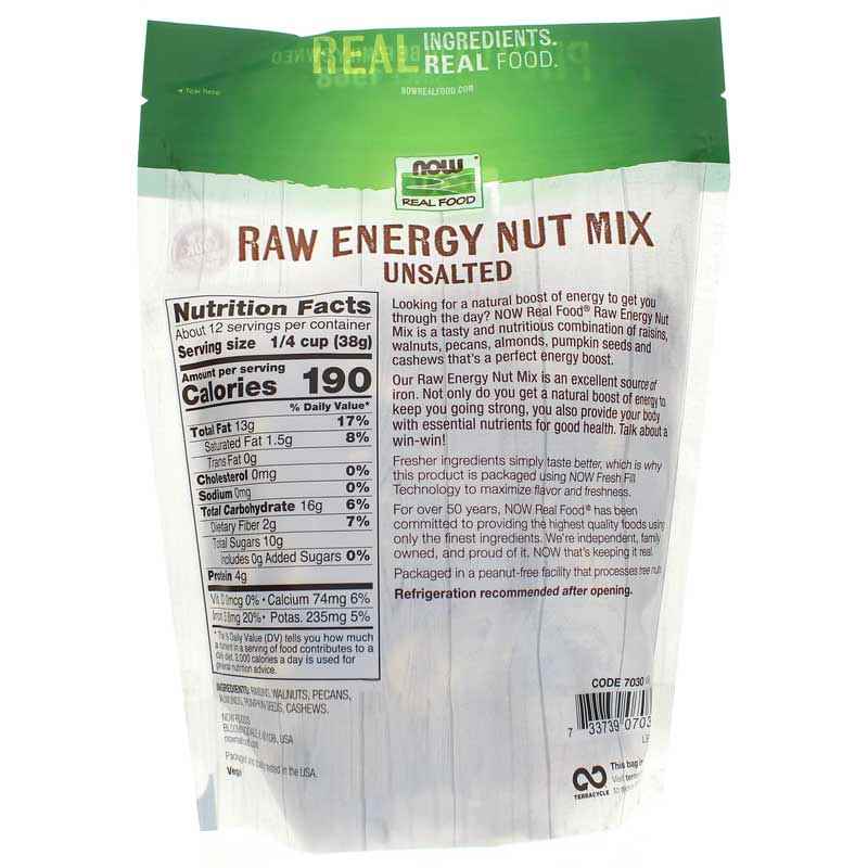 Raw Energy Nut Mix Unsalted, by NOW Foods, image #2