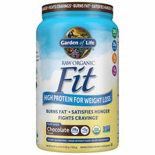 Raw Organic Fit High Protein for Weight Loss, Chocolate, 32.09 Oz, by Garden of Life