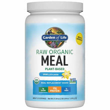 Raw Organic Meal Shake & Meal Replacement, Vanilla, 37.04 Oz, by Garden of Life
