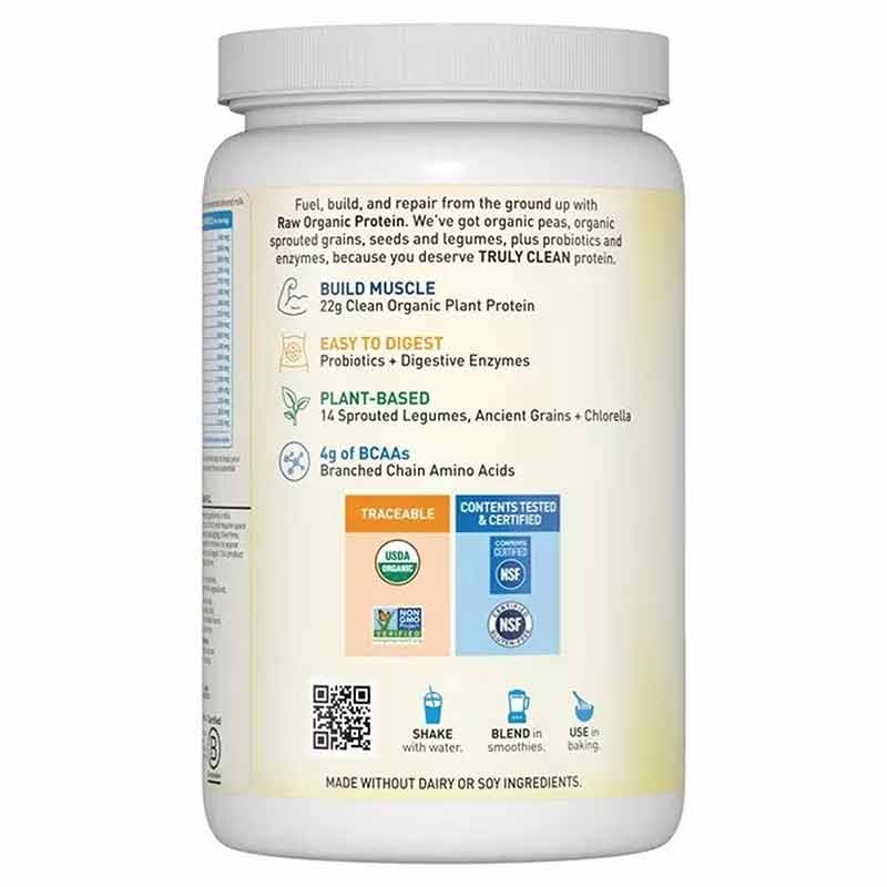 Raw Organic Protein, Vanilla, 23.28 Oz, by Garden of Life, image #3