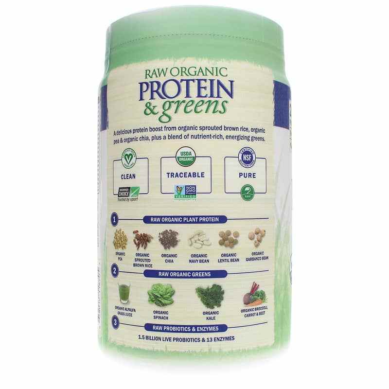 Raw Protein & Greens, Vanilla, 19.4 Oz, by Garden of Life, image #3