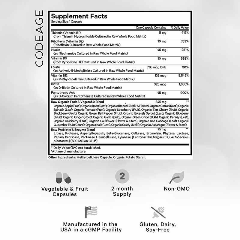 Raw Vitamin B Complex, by Codeage, image #4