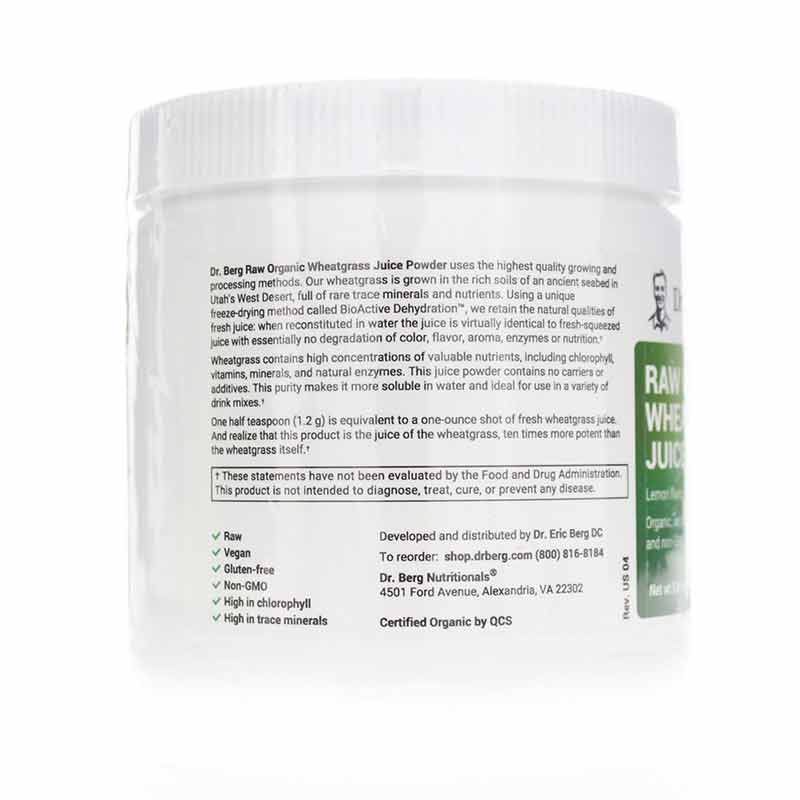 Raw Organic Wheatgrass Juice Powder, Lemon, by Dr. Berg Nutritionals, image #4