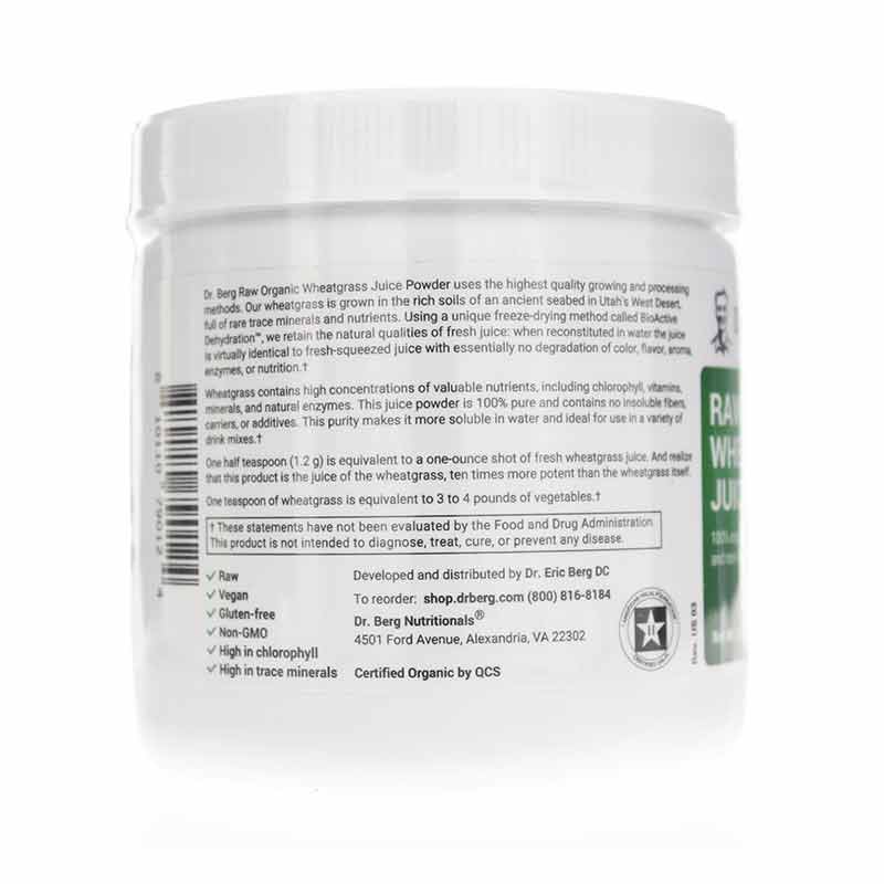 Raw Organic Wheatgrass Juice Powder, Unflavored, by Dr. Berg Nutritionals, image #4