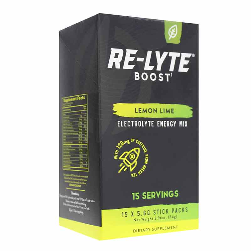 Re-Lyte Boost Energy Mix, Lemon Lime, 15 Sticks, by Redmond Life