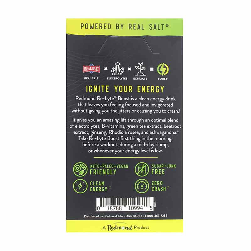 Re-Lyte Boost Energy Mix, Lemon Lime, 15 Sticks, by Redmond Life, image #3