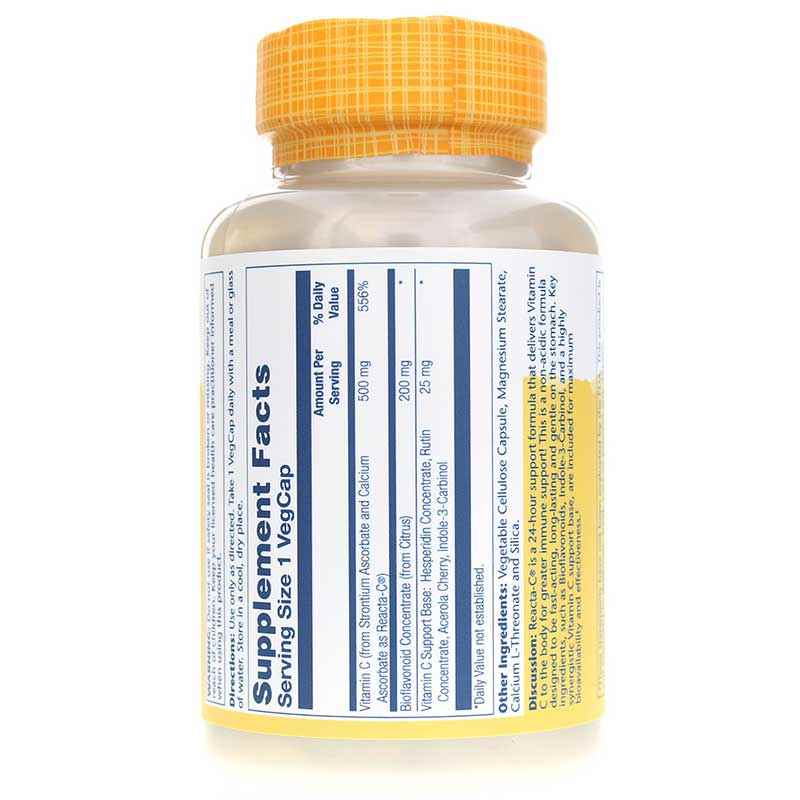 Reacta-C 500 Mg, 120 Veg Capsules, by Solaray, image #3