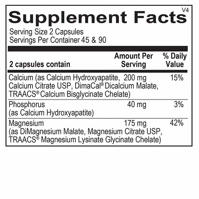 Reacted Cal-Mag, 90 Capsules, by Ortho Molecular, image #2